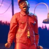 68th Grammy Awards 2026 Tyler The Creator Red Leather Trucker Jacket