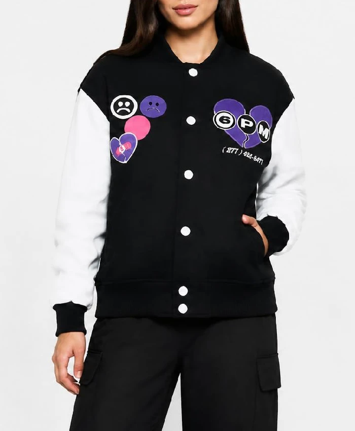 6PM Boys Season College Varsity Jacket Womens