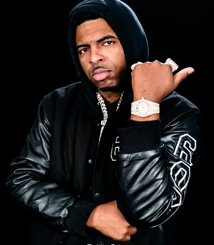 6WA Rolling Stone Black Varsity Jacket