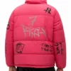7 Rings Ariana Grande Pink Puffer Jacket Men