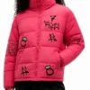 7 Rings Ariana Grande Pink Puffer Jacket Womens