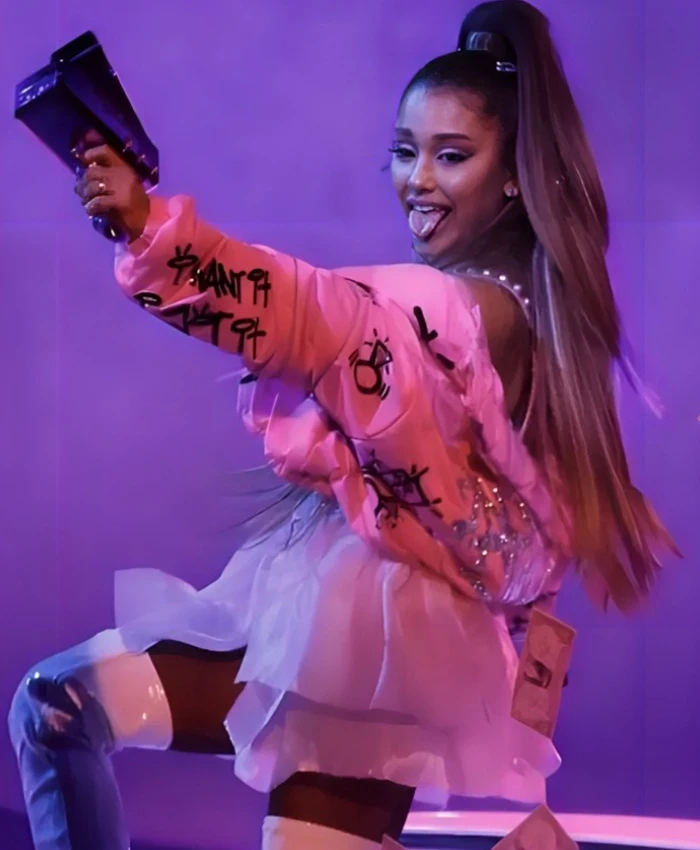 7 Rings Ariana Grande Pink Puffer Jacket