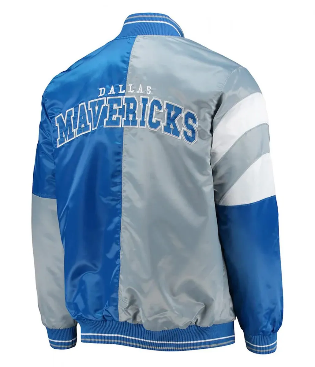 75th Anniversary Leader Dallas Mavericks Satin Color Block Jacket Back