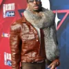 75th Pro Basketball All Star Game Shai Gilgeous Alexander Brown Leather Jacket