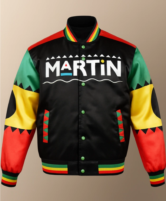 8 Ball Martin Intro 90s Multicolor Varsity Bomber Jacket