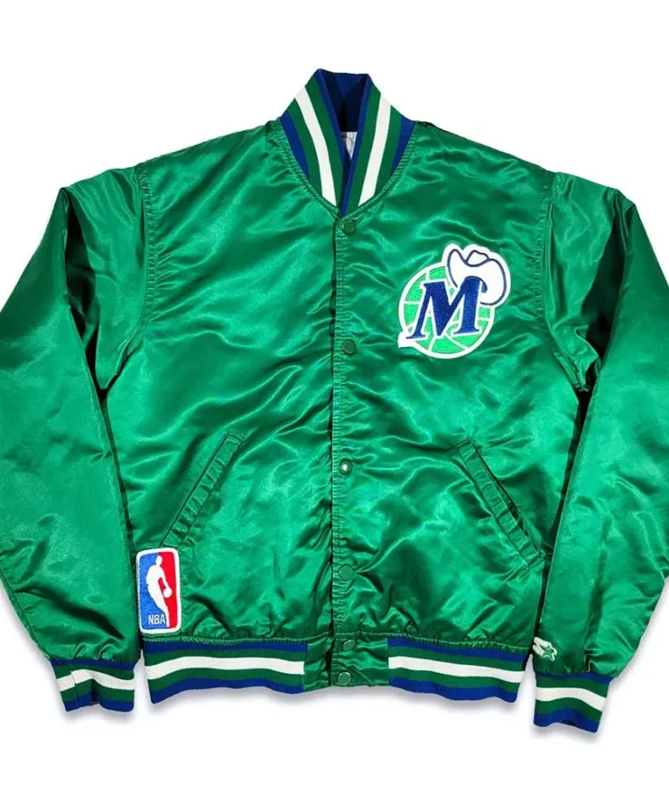 80s Dallas Mavericks Green Bomber Jacket