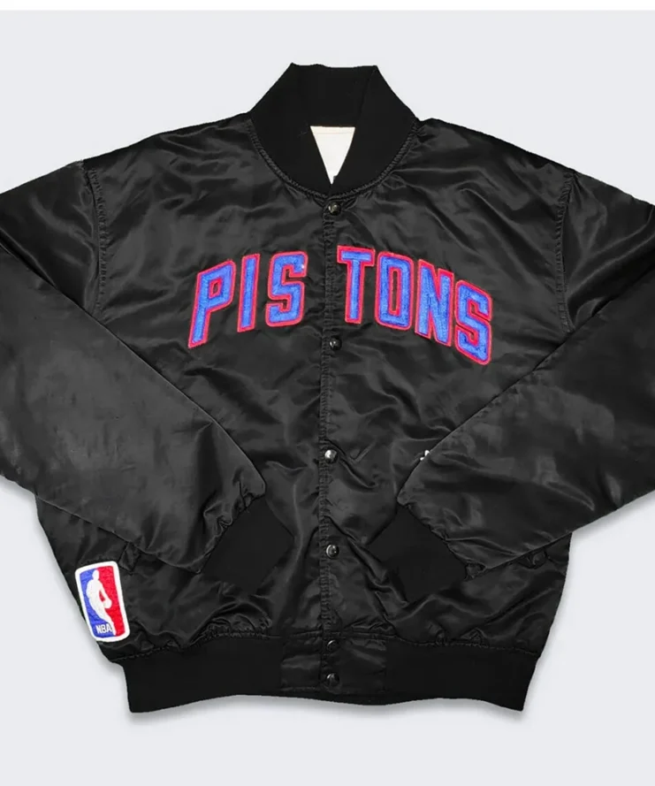 80s Detroit Pistons Black Jacket
