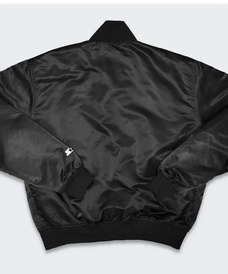 80s Detroit Pistons Black Jacket Back