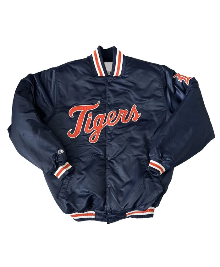 80s Detroit Tigers Navy Bomber Jacket