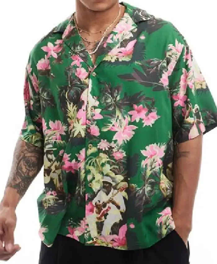 90 Day Fiance S11 Sarper Floral Green Shirt