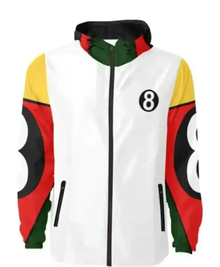 90s 8 Ball Hooded Bomber Jacket