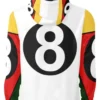 90s 8 Ball Retro Style Hooded Bomber Jacket