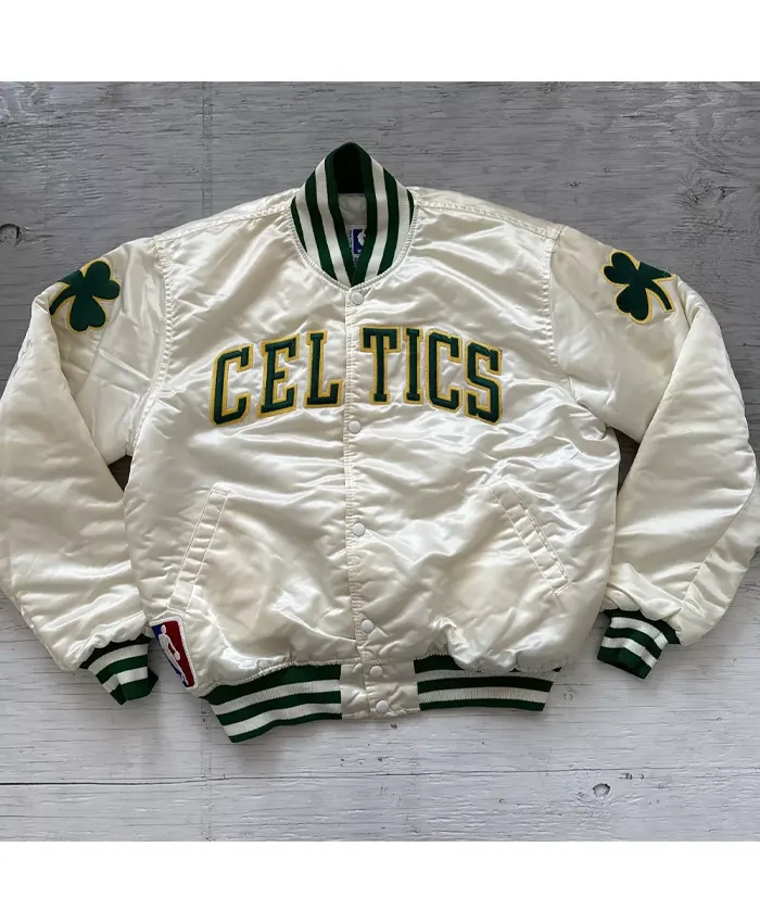 90s Boston Celtics Jacket Vintage Satin