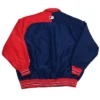 90s MLB Cleveland Indians Varsity Blue And Red Full Snap Satin Jacket