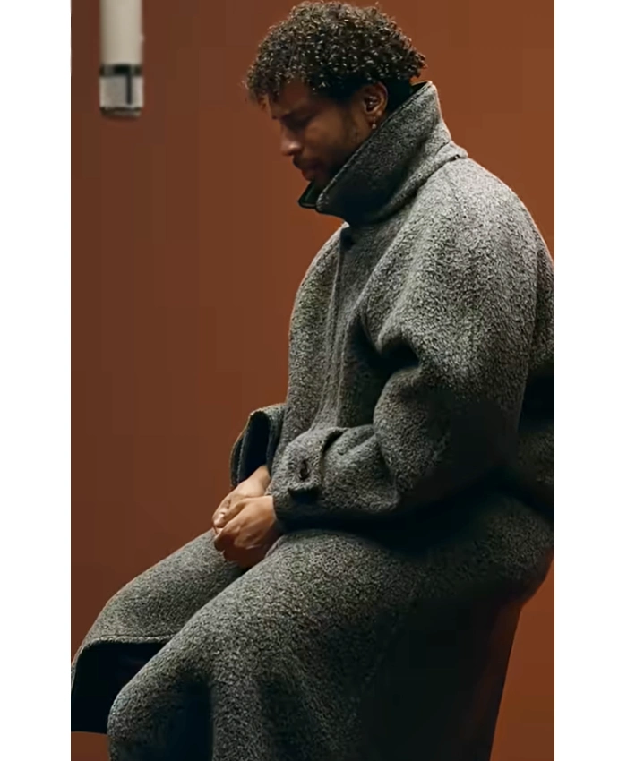 A Color Show Disiz Try Try Try Gray Long Coat - Image 3