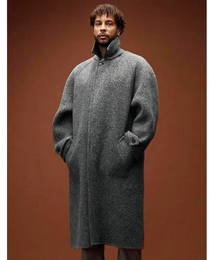 A Color Show Disiz Try Try Try Gray Long Coat