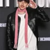 A Complete Unknown Timothee Chalamet Black Leather Jacket