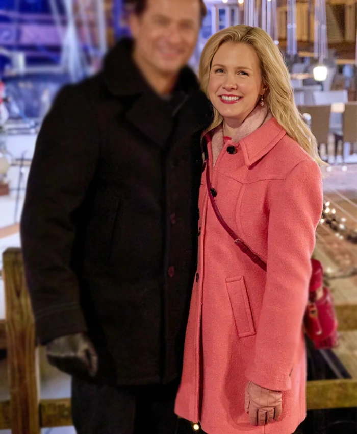 A Newport Christmas 2025 Ginna Claire Mason Pink Wool Coat - Image 2