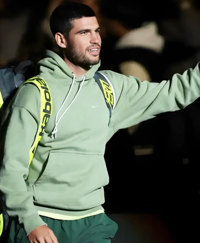 Carlos Alcaraz A Racquet At The Rock Hoodie