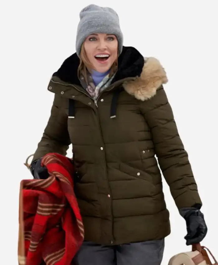 A Royal Christmas Crush Katie Cassidy Brown Jacket For Sale