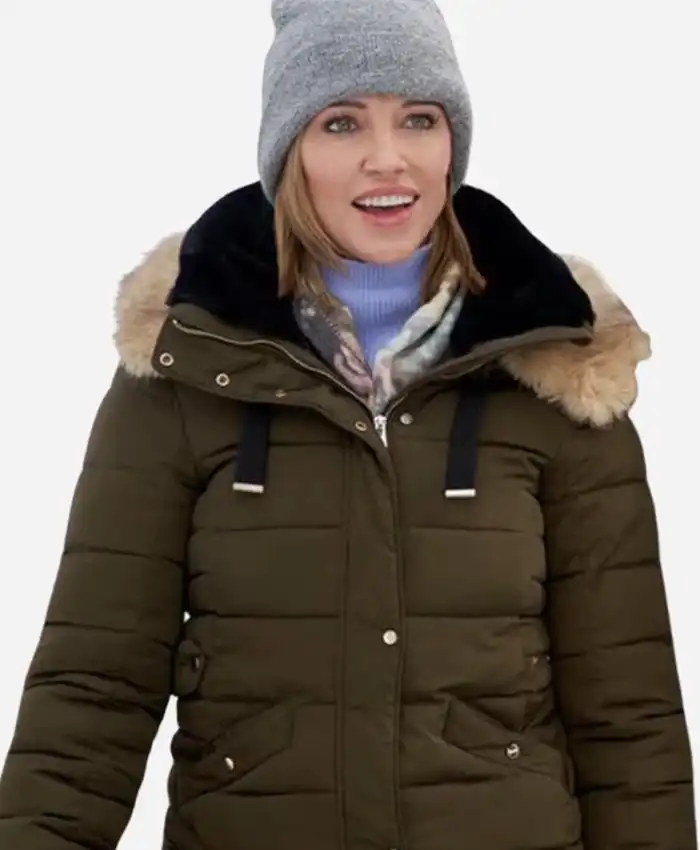 A Royal Christmas Crush Katie Cassidy Brown Jacket