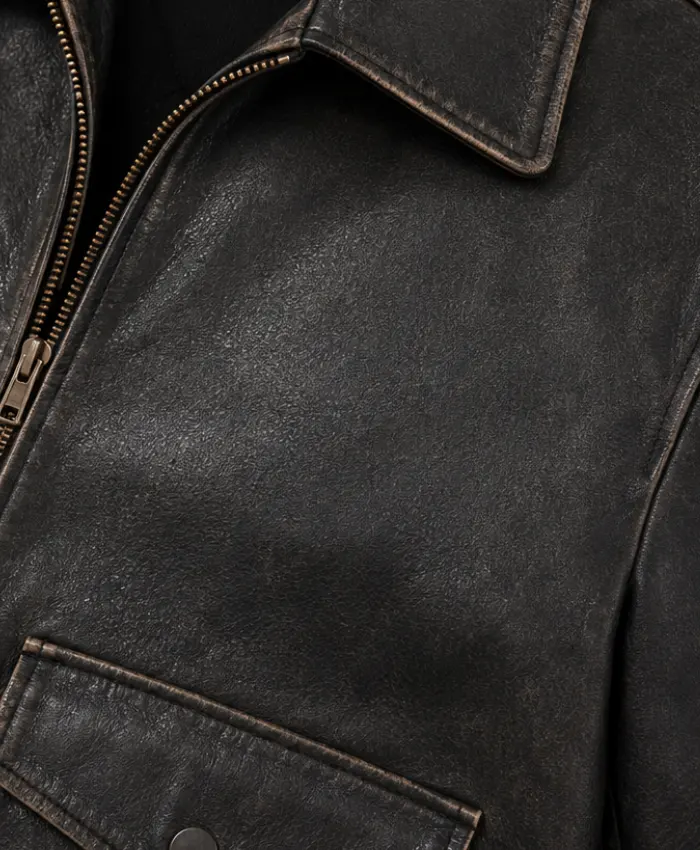 Mens Distressed A2 Bomber Leather Jacket