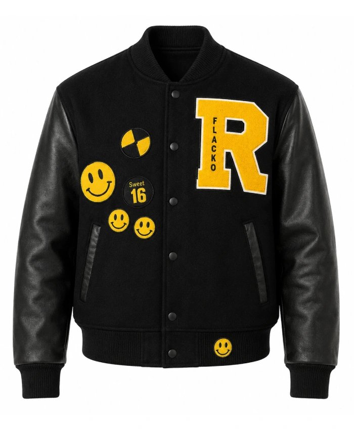 A$AP Rocky Letterman Black Jacket
