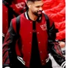 AC Milan X Off White Ruben Loftus Cheek Maroon Varsity Jacket