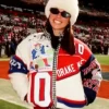 AFC Championship 2026 Game Ann Michael Maye Patriots Logo Patchwork Puffer Jacket