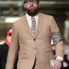 AFC Championship Game 2025 Travis Kelce Brown Suit