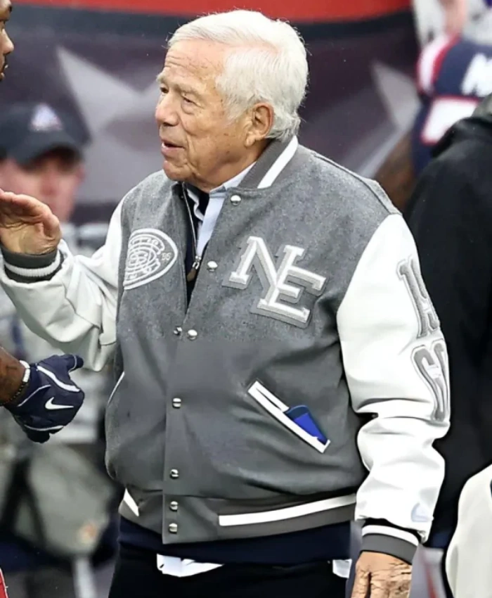 AFC Divisional Playoff Patriots Robert Kraft Varsity Jacket