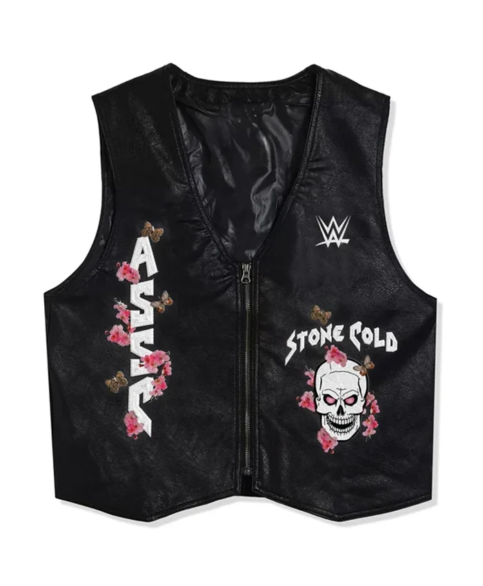 ASSC x WWE Stone Cold Embroidered Black Vest