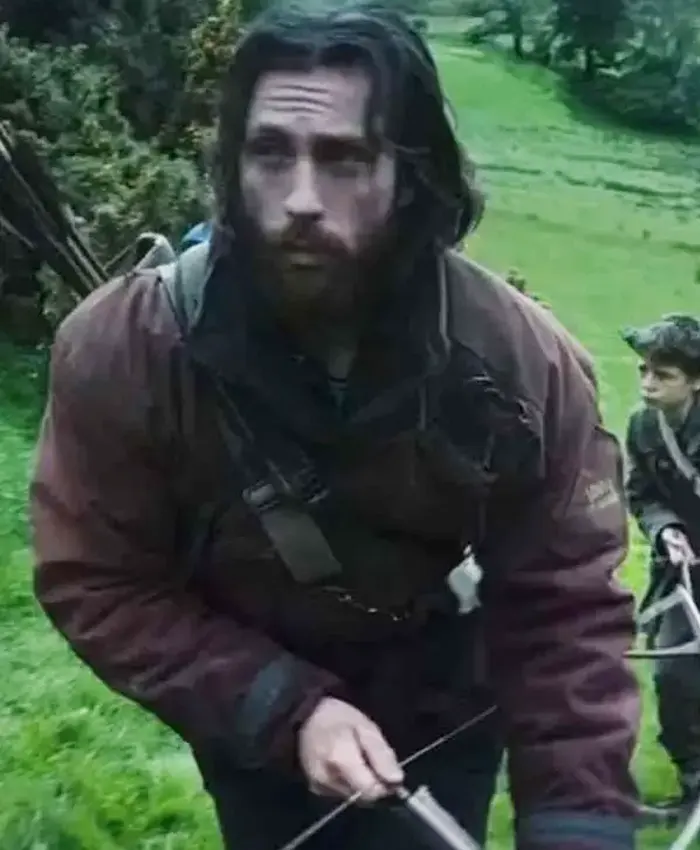 Aaron Taylor Johnson 28 Years Later 2025 Maroon Cotton Jacket