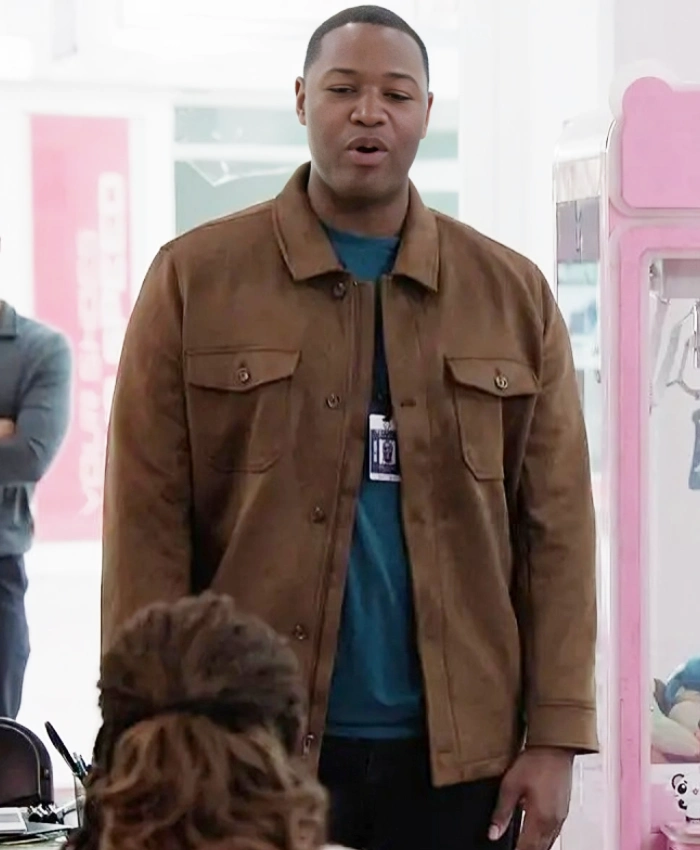 Abbott Elementary S05 Luke Tennie Suede Leather Jacket