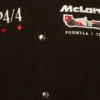 Abercrombie and Fitch McLaren Embroidered Black Bomber Jacket