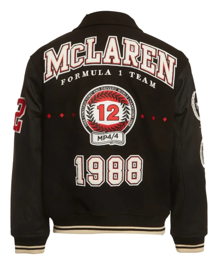 Abercrombie and Fitch McLaren Embroidered Black Jacket