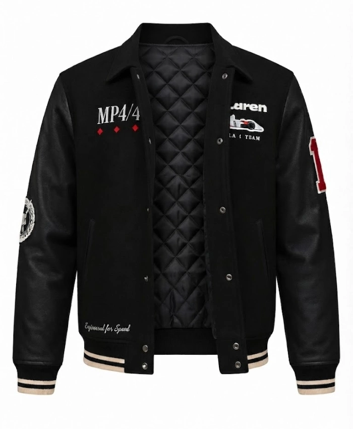 Abercrombie and Fitch McLaren Embroidered Bomber Jacket