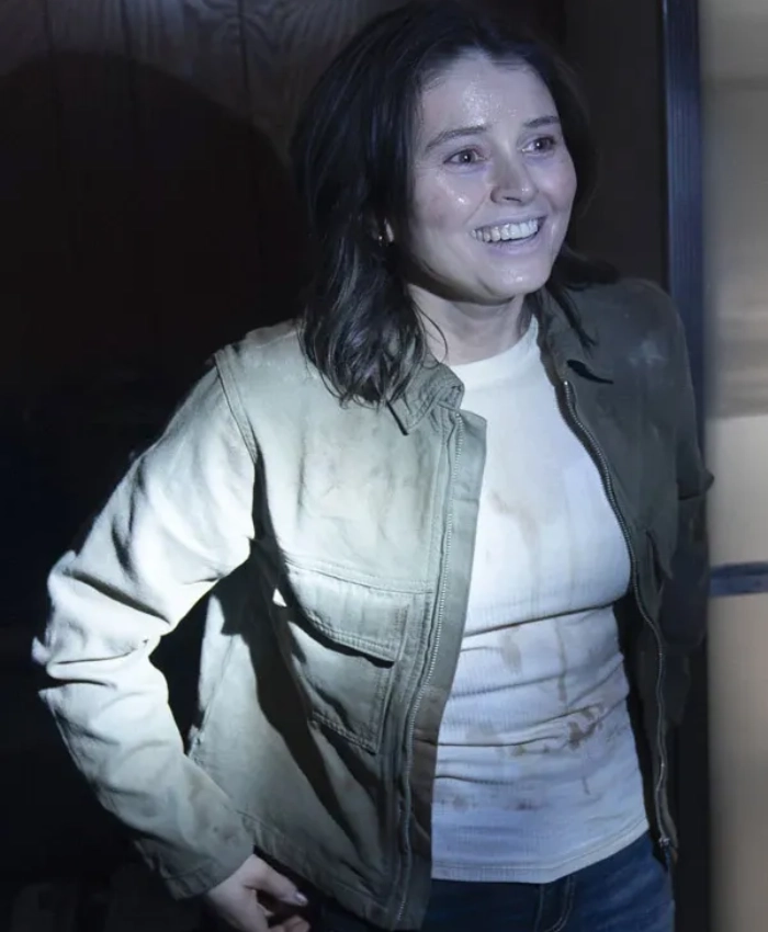 Abigail The Rookie 2025 Madeleine Coghlan Green Cotton Jacket