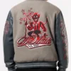 Ac Milan Grey Varsity Jacket Men