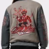 Ac Milan Grey Varsity Jacket Women