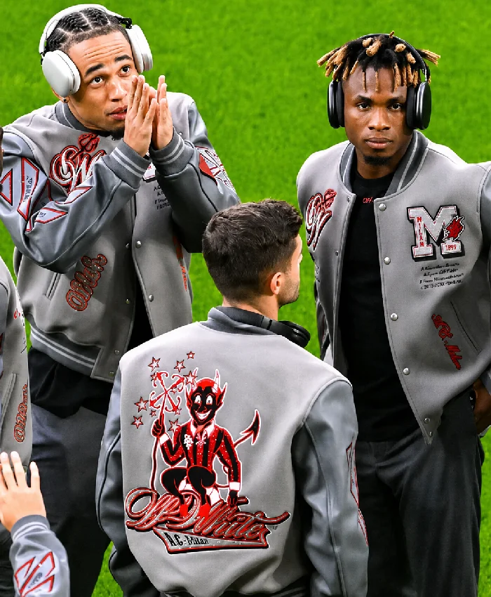 Ac Milan Grey Varsity Jacket