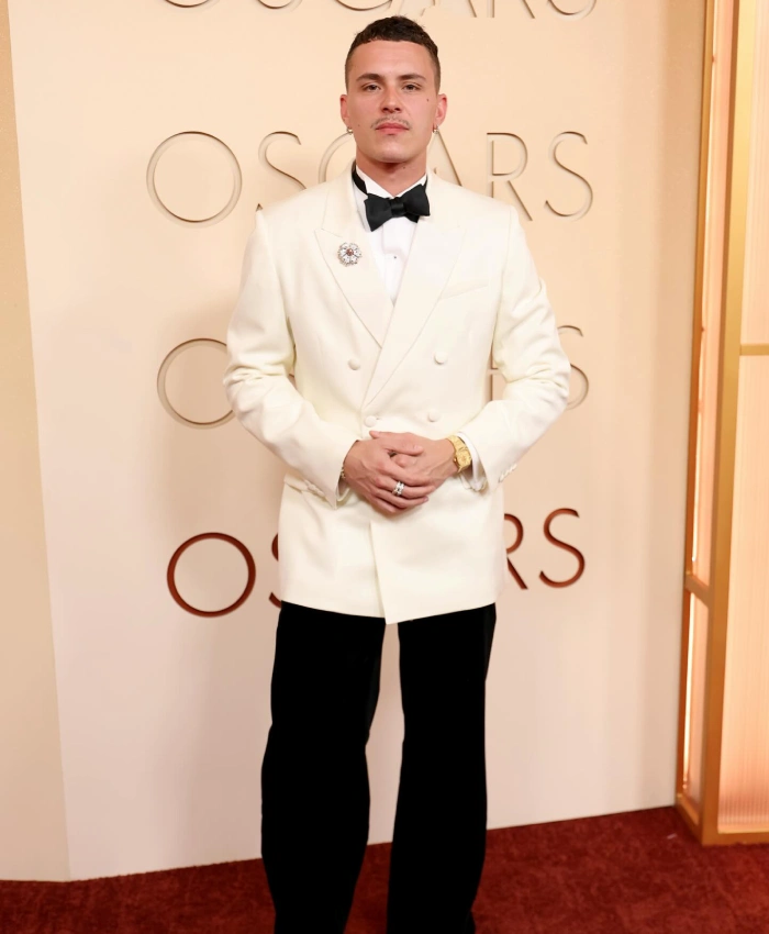 Academy Award Oscar 2026 Aron Piper Red Carpet White Blazer