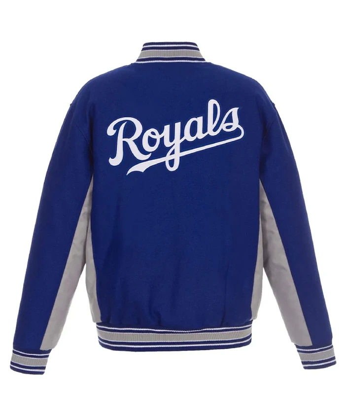 Accent Royal Kansas City Royals Full Snap Varsity Wool Jacket