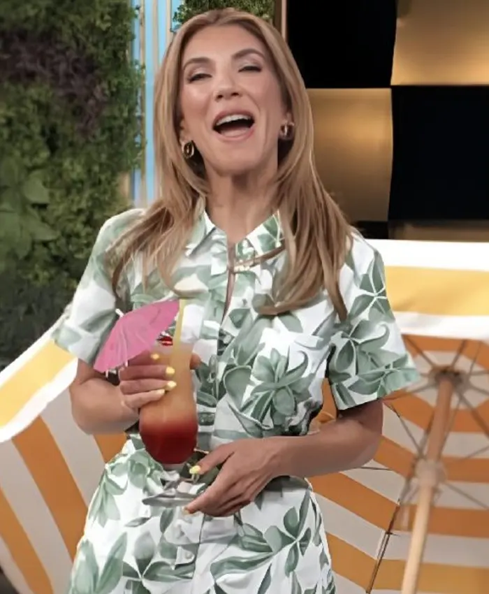 Access Daily 2025 Adrianna Costa Leaf Print Romper