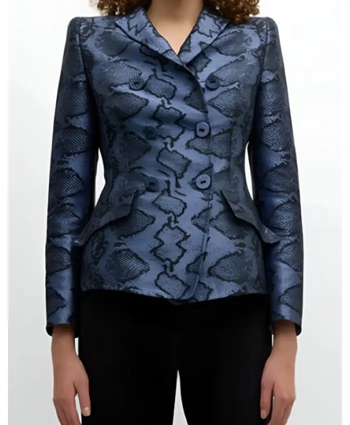 Access Daily 2025 Carrie Preston Print Snake Blazer - Image 2