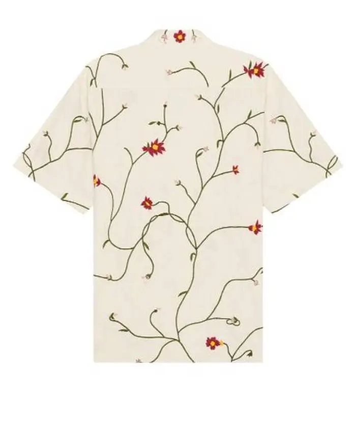 Access Hollywood 2025 White Scott Evans Floral Shirt