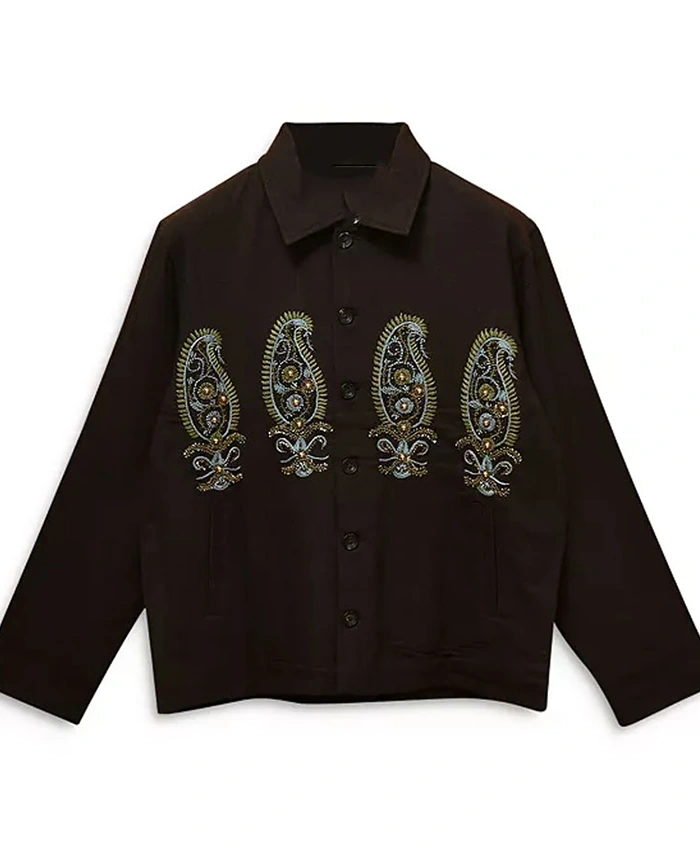 Alternative view of Access Hollywood Scott Evans Embroidered Brown Jacket