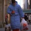 Adam Sandler 2000 Movie Little Nicky Blue Padded Long Hooded Jacket
