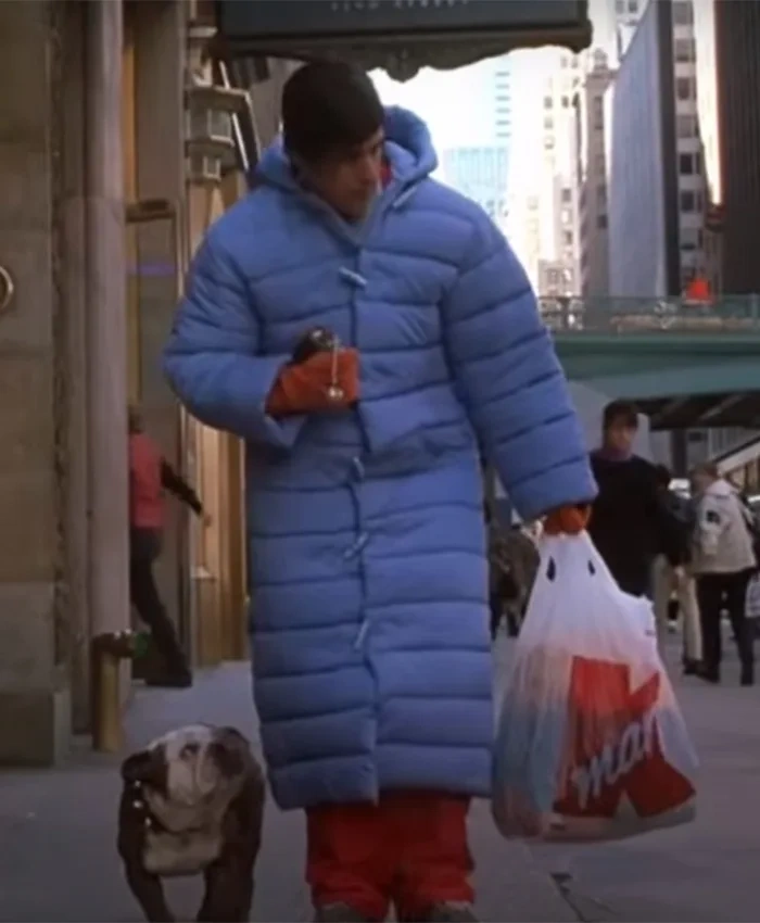 Adam Sandler 2000 Movie Little Nicky Blue Padded Long Hooded Jacket