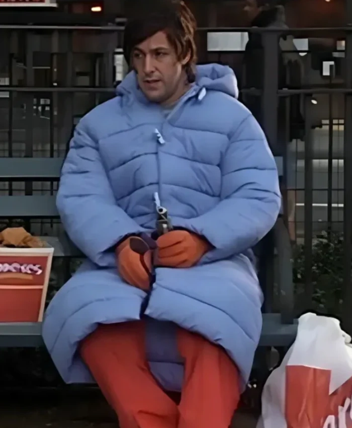Adam Sandler 2000 Movie Little Nicky Blue Padded Long Puffer Jacket